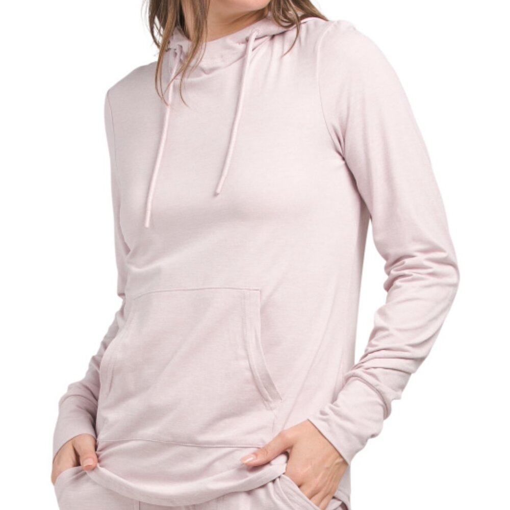 NEW JESSICA SIMPSON Peached Long Sleeve Hoodie With Kangaroo Pocket 7251j6